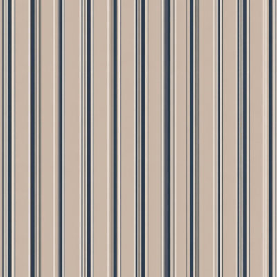 Papier peint adhésif autocollant à rayures verticales minimaliste à rayures verticales beige et bleu marine amovible 24 po x 118 po