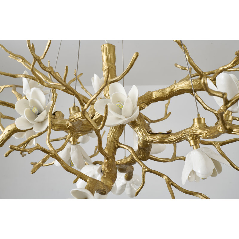 Eclectic 16-Light Branch Chandelier 