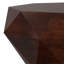 Table basse cylindrique contemporaine en acacia massif à motif géométrique à facettes l 35 po Zayn-1202245389