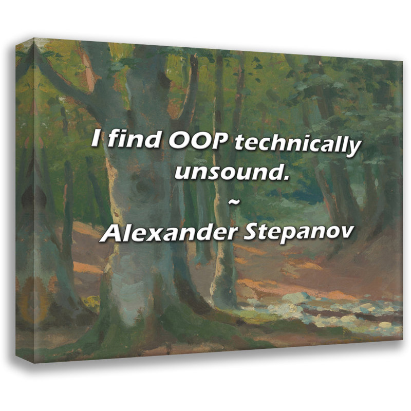 Alexander Stepanov Citation: «OOP» est techniquement insensé., H 26 po x l 32 po