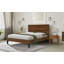 Lit plateforme en bois massif de style Mid-Century avec tête de lit six pièces-883144616
