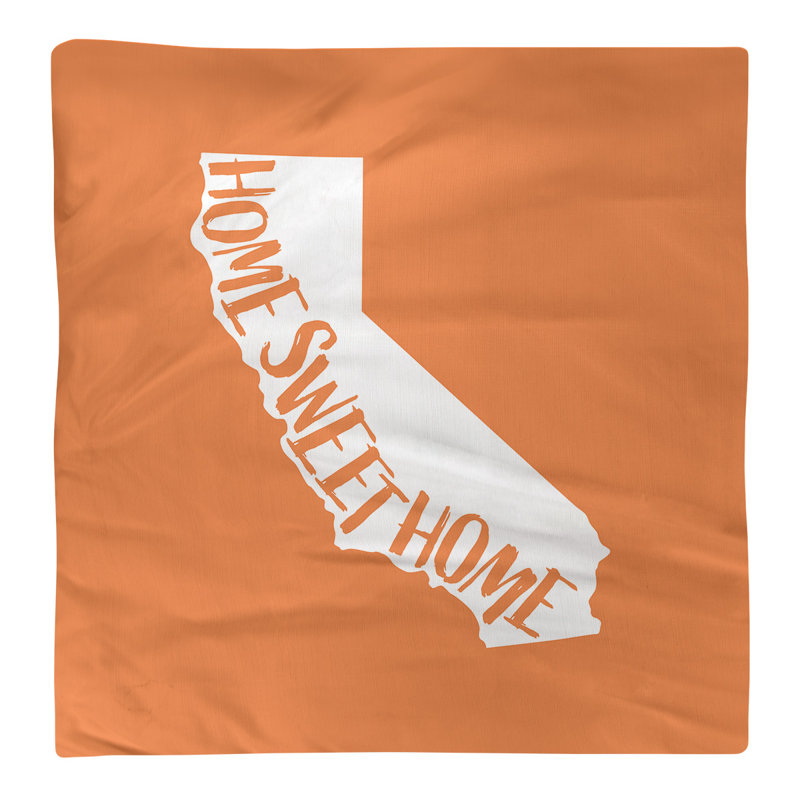 Cotton, Polyester Cities & Maps Square Napkin, Orange, 22" W x 22" D, Cotton