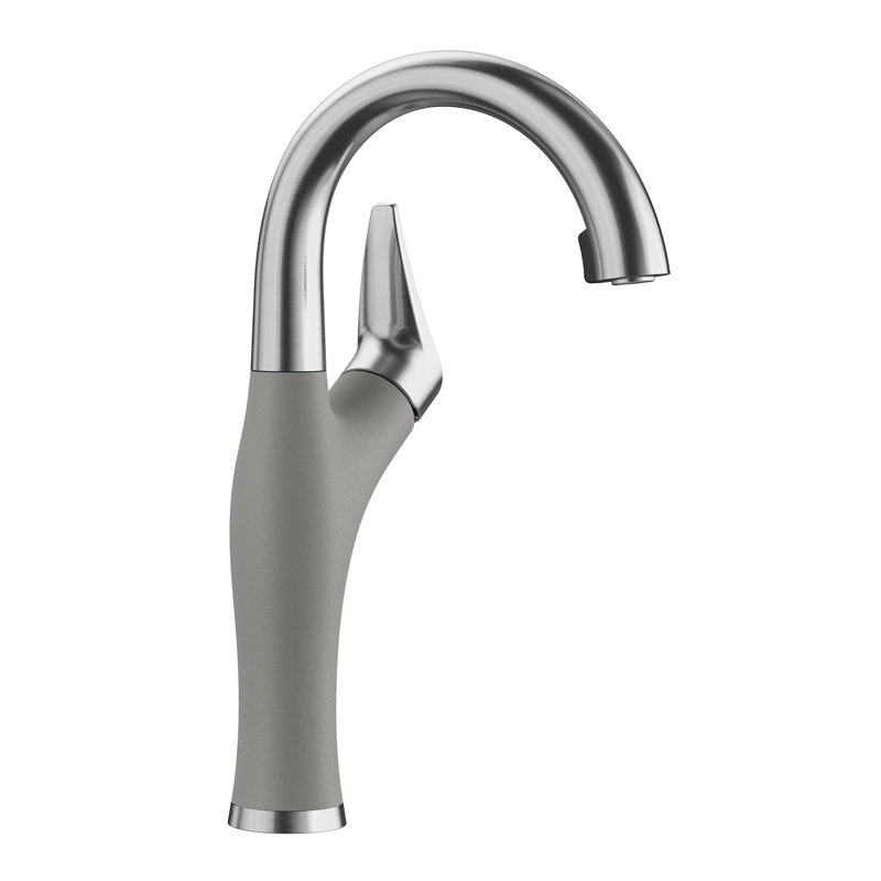 Robinet de bar à double jet Artona, Gris métallique, 1,5 gallons par minute