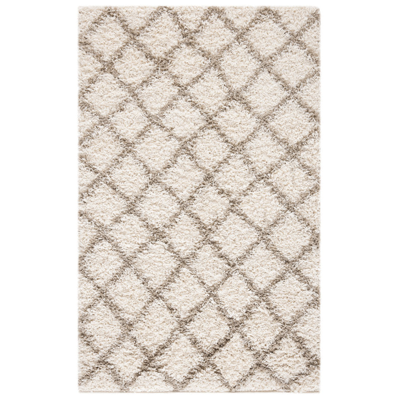Lapidge Geometric Ivory Area Rug, Rectangle 3' x 5'
