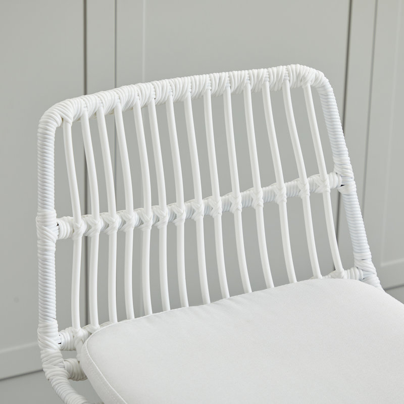 Ensemble de 2 tabourets de bar en rotin, chaise de bar pivotante à 360 °, chaise à hauteur de comptoir avec repose-pieds pour la cuisine et la salle à manger