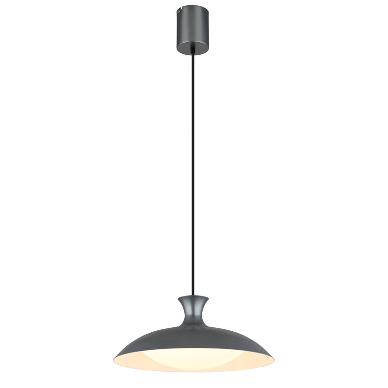 1 - Light LED Geometric Pendant, Nickel Matt