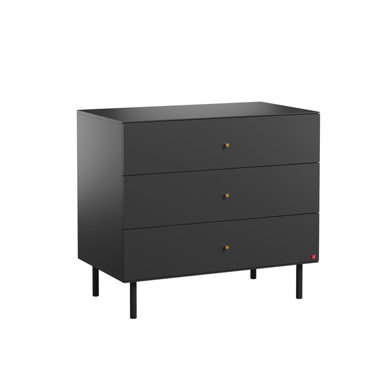 Karter 3 Drawer Chest, Black