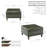 Azalya Faux Leather Storage Ottoman with Rubberwood Legs-311933899