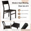 Ensemble de 6 chaises de salle à manger modernes en bois avec dossier ergonomique, noir-134077883