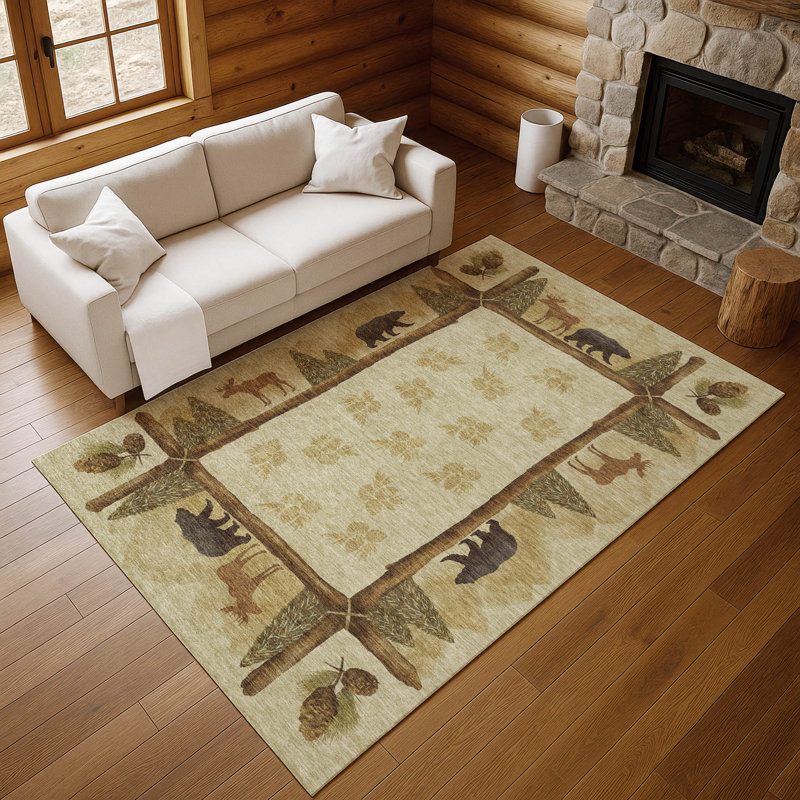 Tapis kaki haut de gamme lavable à la machine AMF142 Markhi, Rectangle 5 pi x 7 pi 6 po