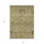 Tapis extérieur lavable floral taupe et doré 8 pi x 10 pi noir
