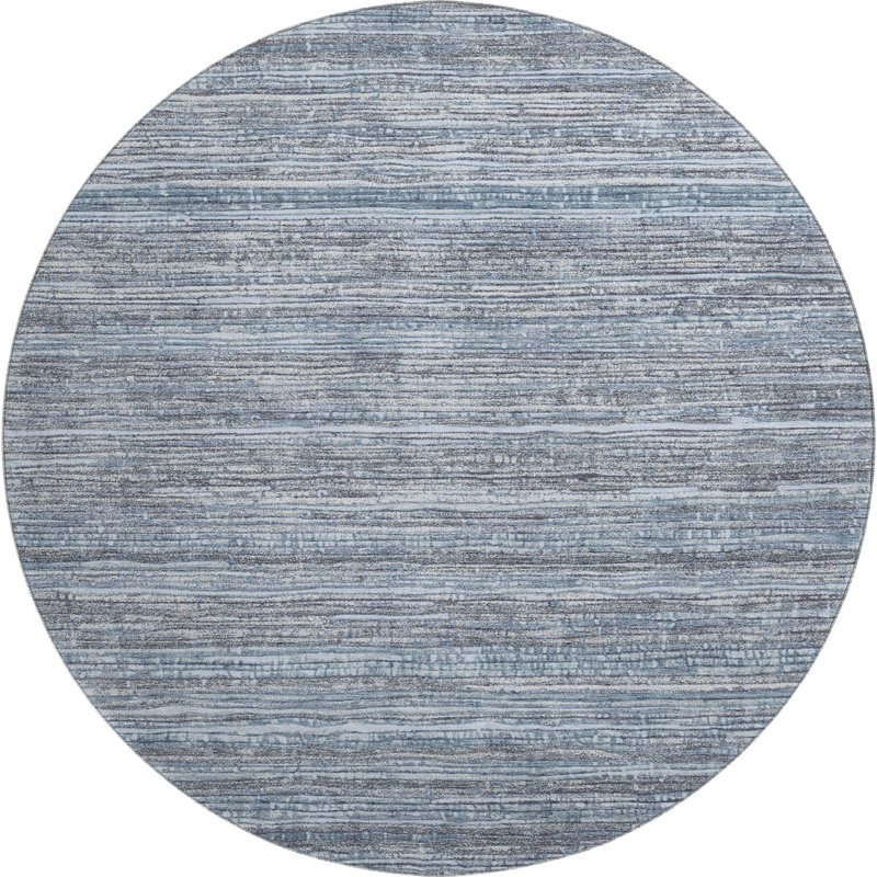 Premium Machine Washable Arnoldina AMF1846 Stripes Rug, Round 8'