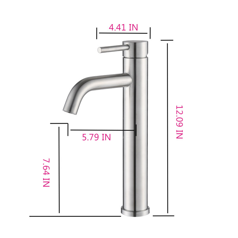 Vessel Sink Faucet Single-handle Bathroom Faucet, Silver
