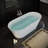 63" x 29.53" Acrylic Freestanding Bathtub, Oval Deep Soaking Bathtub with Center Pop-up Drain & Integrated Overflow for Bathroom Spa, Glossy White-138169530-138169527