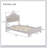 Modern Wood Bed With Hidden LED Light Upholstered Curved Headboard-839347535