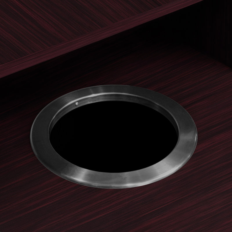 Enceinte de plateau commercial de qualité supérieure avec trou de chute, Bois rouge