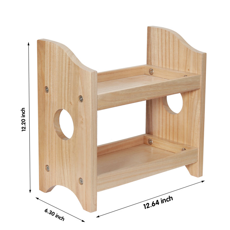 Support à épices 10 pots, Bois rustique