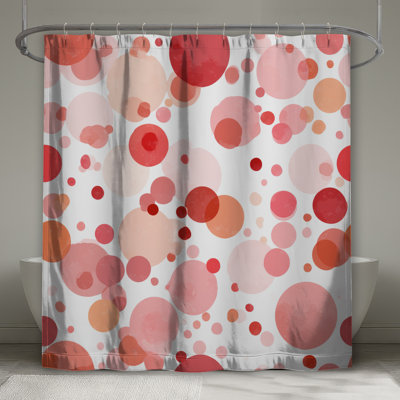 Rideau de douche cercles - abstrait salle de bain moderne