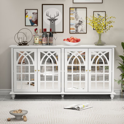 Alvapillai 63" Wide 4 Mirrored Doors Sideboard by Lark Manor