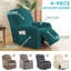 Housse pour fauteuil inclinable à coussins carrés/rectangulaires-1367264840