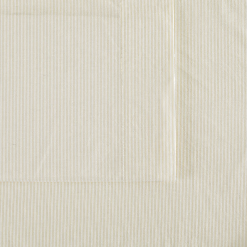 Brooklyn Loom Pinstripe Sheet Set, White/Ivory, King
