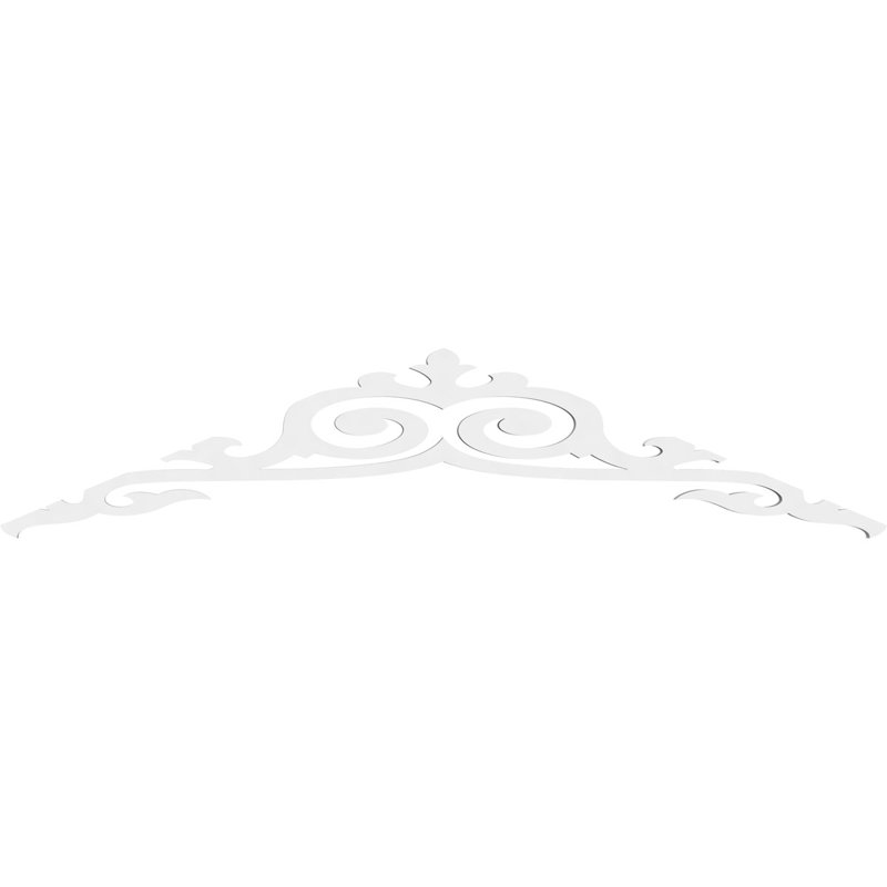 Pignon en PVC de qualité architecturale Baile, H 10 po x l 48 po x P 1 po, 5 / 12