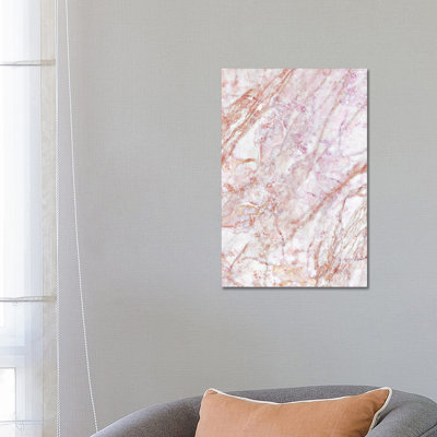 Rose Marble 1 Piece Wrapped Canvas Painting