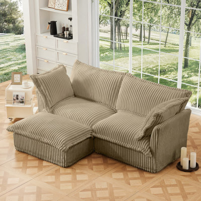 Versatile Convertible Sectional Sofa With Detachable Covers And Plush Pillows