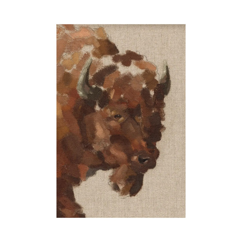Tiled Bison I by Jacob Green - Wrapped Canvas Painting, 101.6 cm H x 66.04 cm W x 1.91 cm D