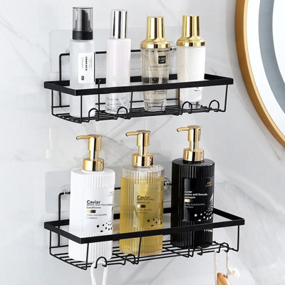 2 Pack Adhesive Shower Caddy No Drilling Rust-Proof