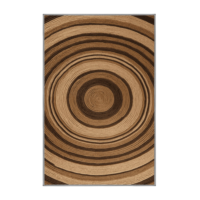 Machine Washable Nature Brown Area Rug