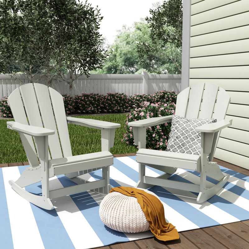 Laguna Rocking Outdoor Adirondack Chair, Sand