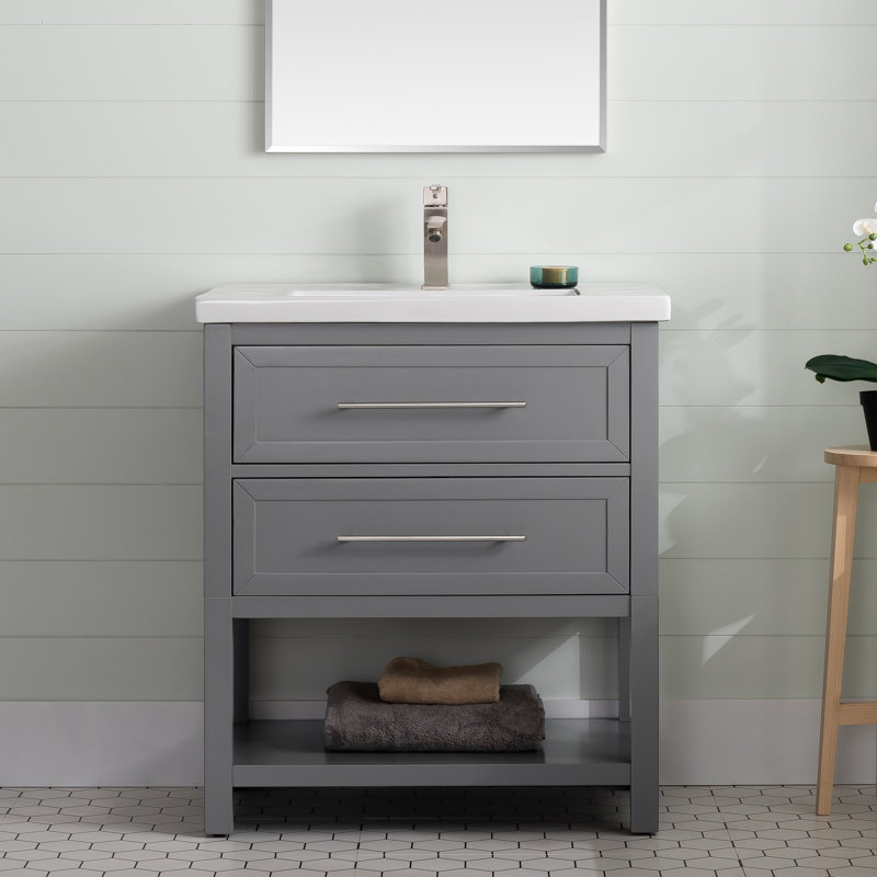 Ensemble de meuble-lavabo simple 30 po Bickley, gris