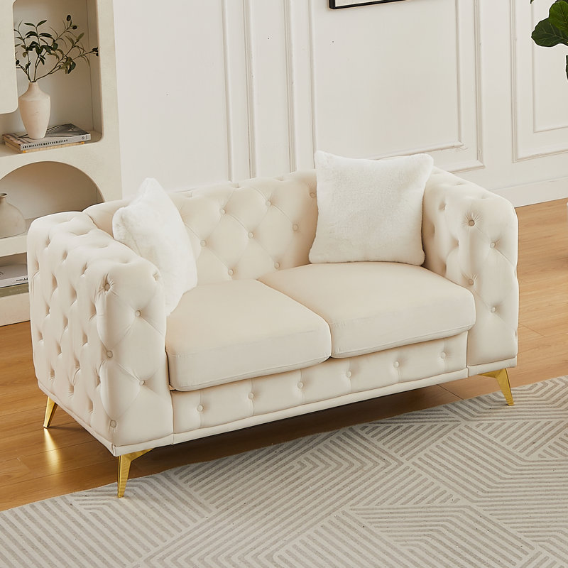 Canapé Reed, Loveseat, Beige