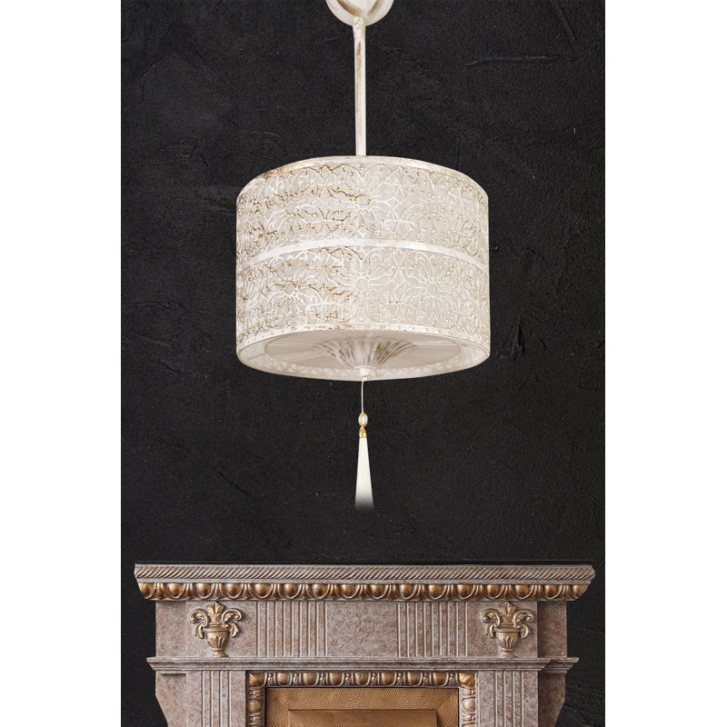 Luminaire suspendu tambour 1 lumière Tennyson