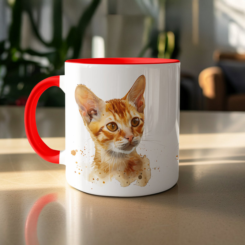 Ceramic Coffee Mug, 2, Red