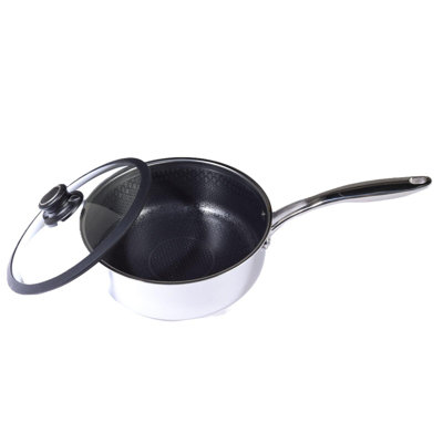 Ceramicqr, Saucepan W/ Lid, 6.5" Dia.