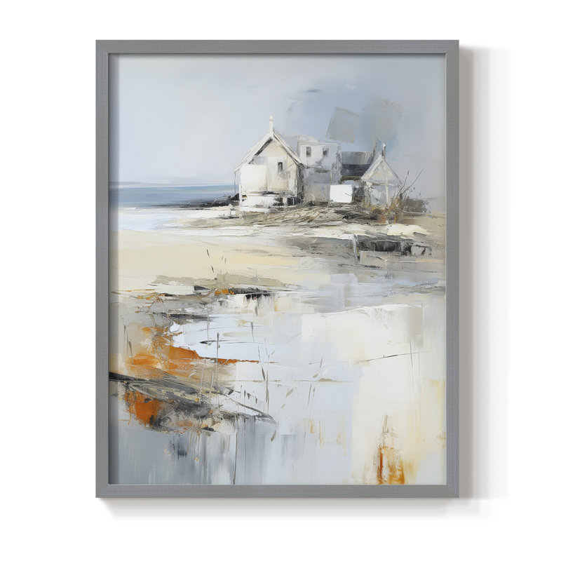 «NAUTICAL Series», reproduction encadrée en bois massif, H 21 po x l 17 po, Gris