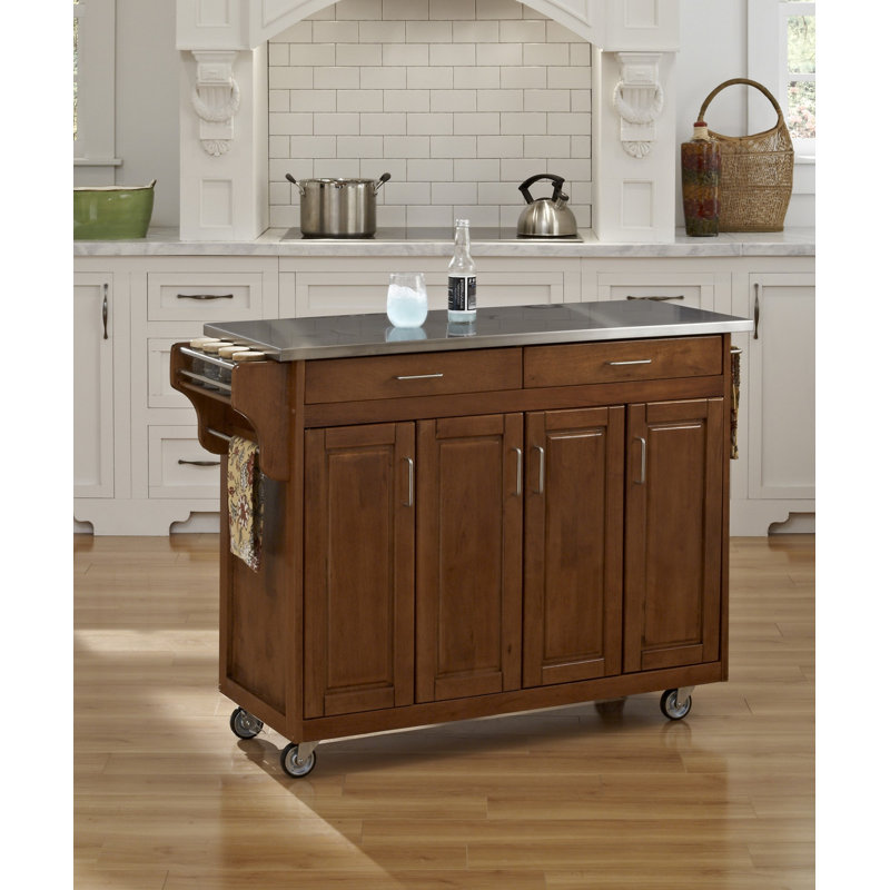 Littrell Kitchen Island, Cottage Oak
