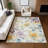 Machine Washable Indoor/Outdoor Millner ACN2262 Floral Rug-1031709429