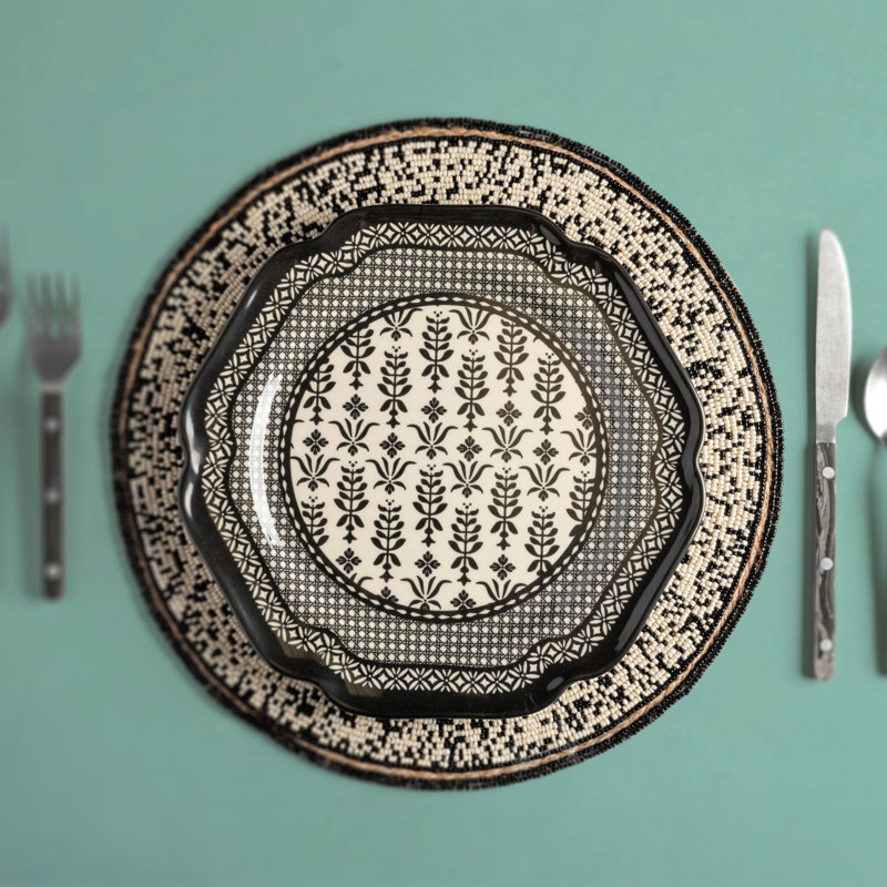MELAMINE DINNER PLATES S/4  NIGHTINGALE (F24)