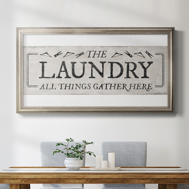 " Laundry Gathers ", 29" H x 53" W x 2.5" D