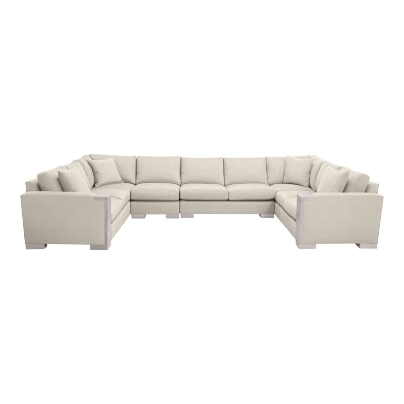 Michael Weiss 4-Piece Abingdon Sectional, Tommy Flax, Dove Gray