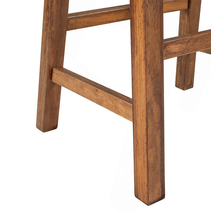 Tabourets de cuisine en bois à hauteur de comptoir 2 pièces Farmhouse Rustic