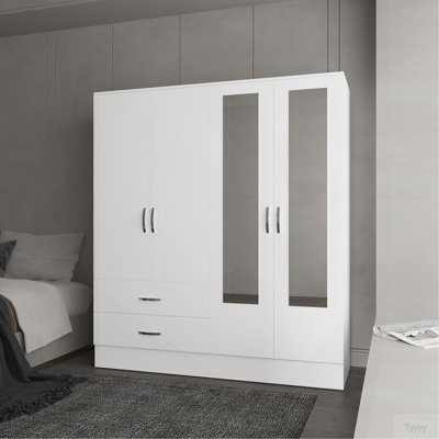 Armoire Ron, chambre à coucher, blanc