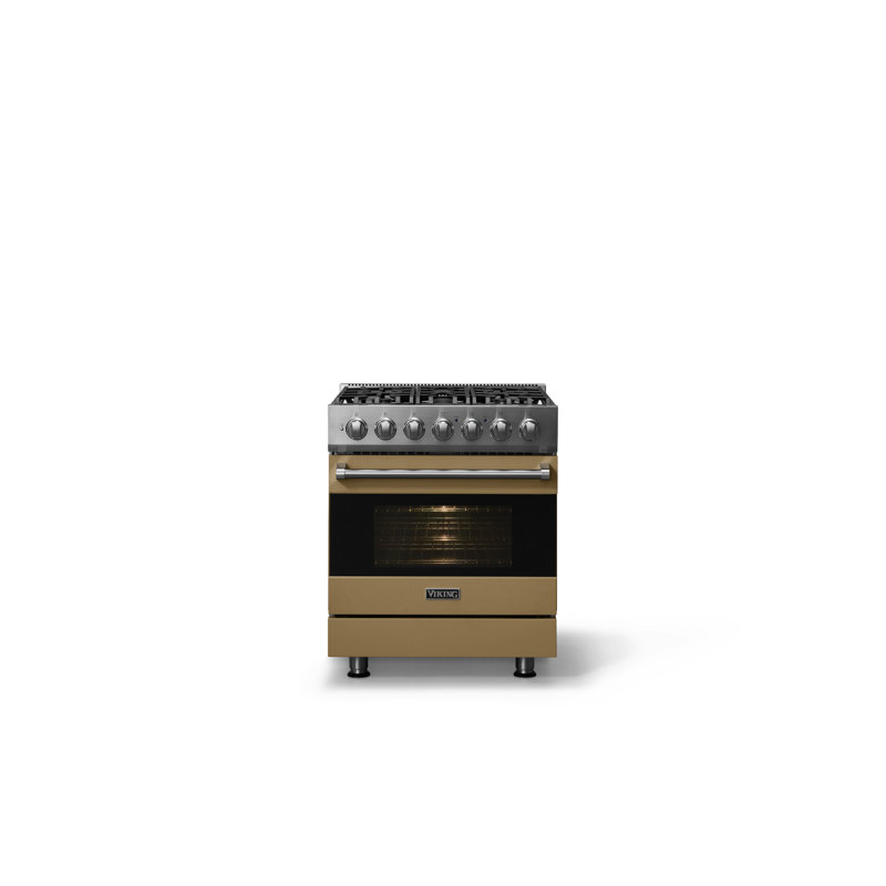 Viking30"W./24"D. Sealed Burner Range-5 Burners, Liquid Propane, Golden Hour, Dual Fuel