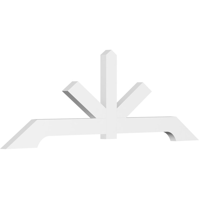 Support de pignon en PVC de qualité architecturale Vanguard, H 24 po x l 72 po (pas: 8/12), P 2 po x F 4 po