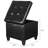 Amoya Faux Leather Square Storage Ottoman with Tufted Lid-1655447761