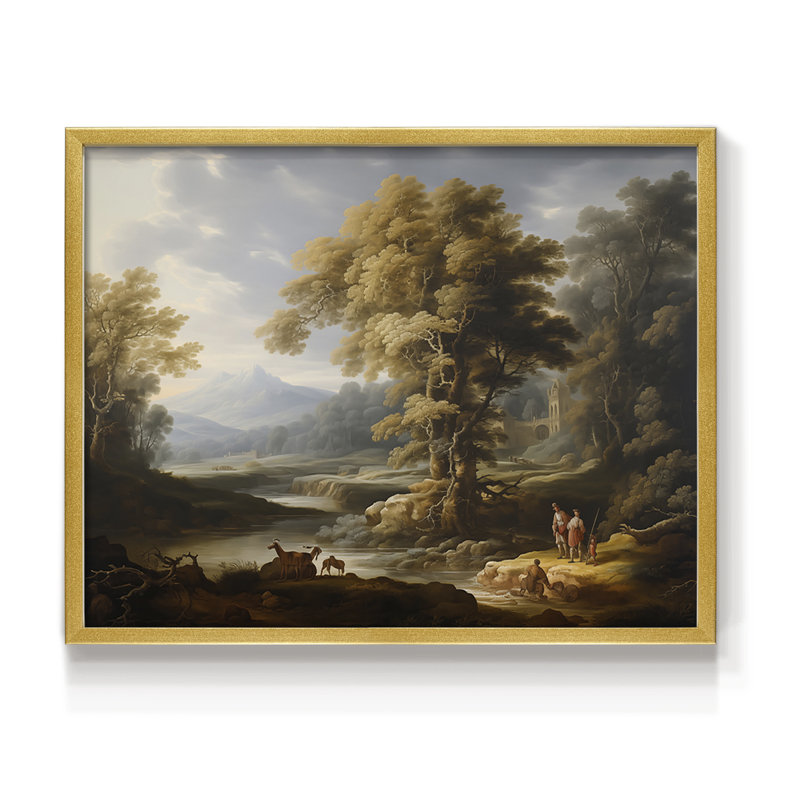 Faune, série III, reproduction encadrée, H 22 po x l 28 po, Or