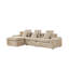 Grand canapé sectionnel, canapé moderne en forme de L en boucle camel pour la maison et la famille-763083036
